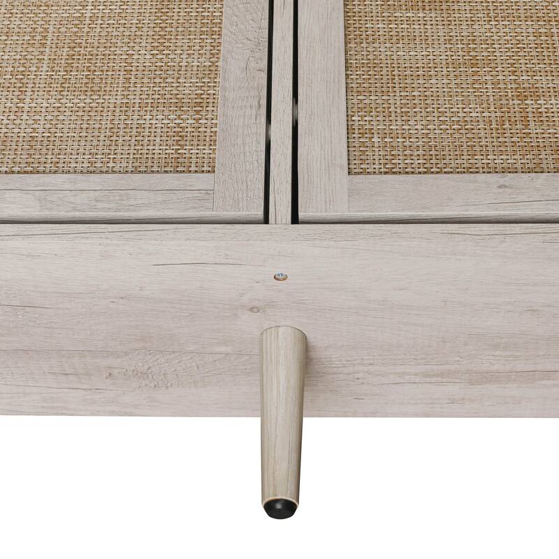 4 Door Shoe Rack, Freestanding Modern Shoe Storage Cabinet, for Entryway