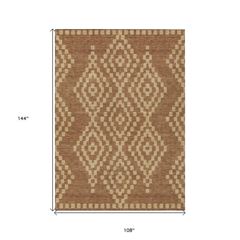 HomeRoots Geometric Transitional Rectangle Outdoor Rug