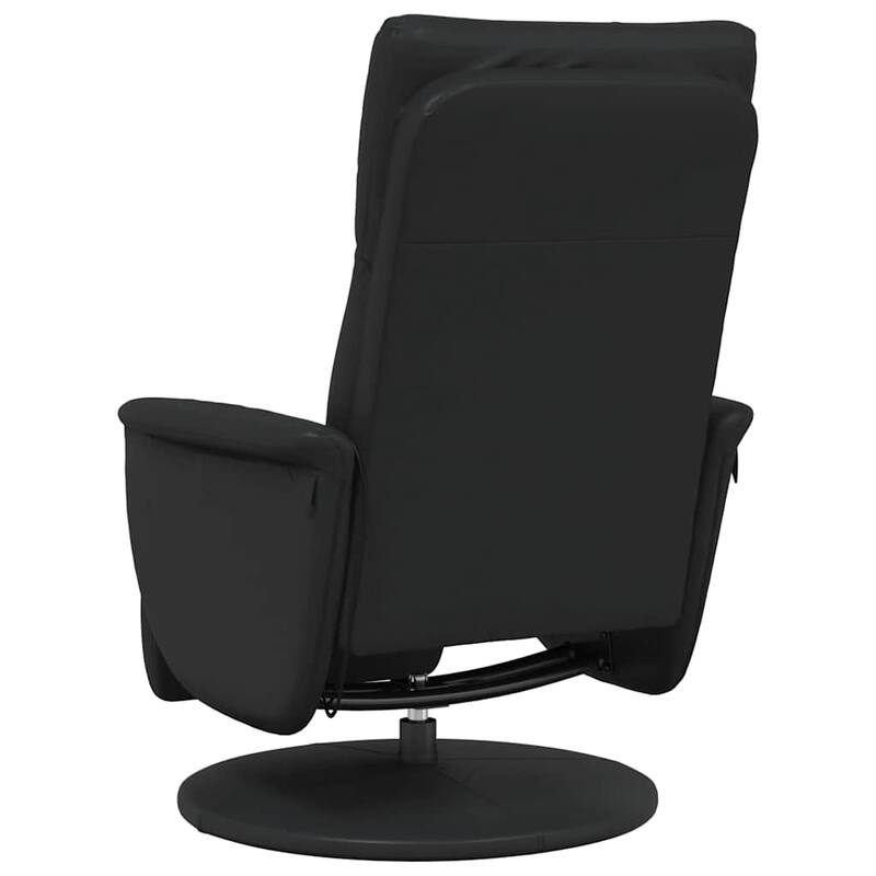vidaXL Massage Recliner Chair Black Faux leather, plywood, metal Single