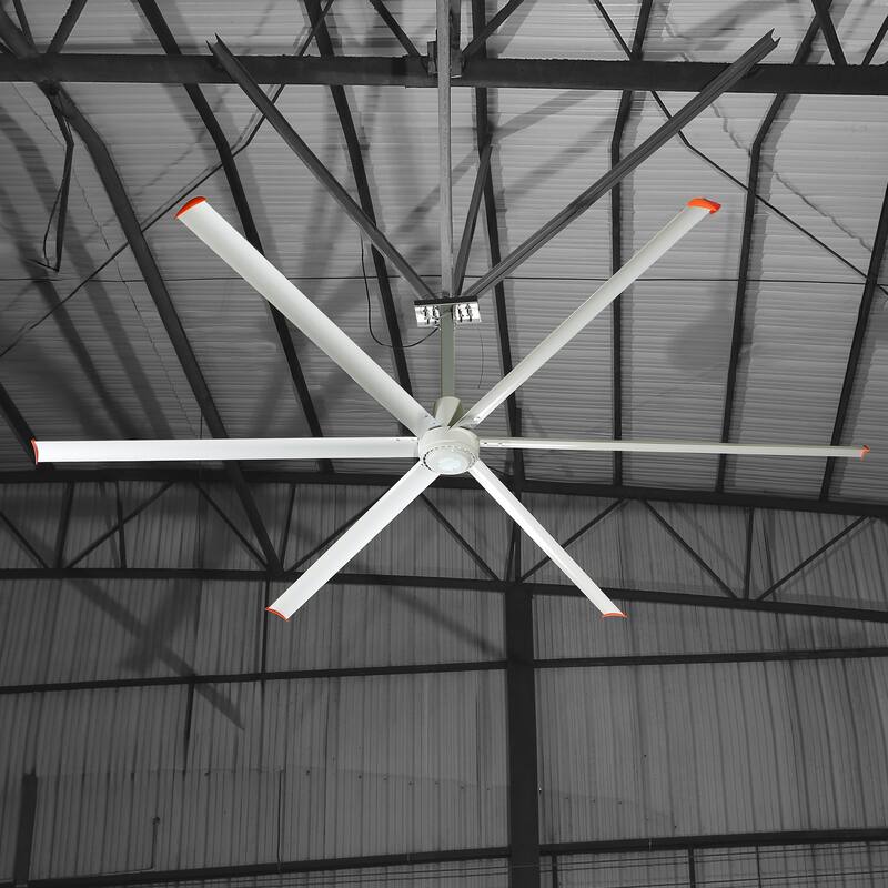 72"/84"/96"/120"/140" HVLS Industrial Ceiling Fan with 6/8 Aluminum Blades without Light