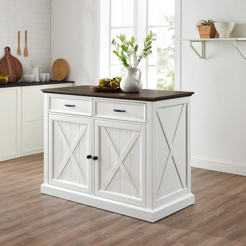 Crosley Clifton Kitchen Island - 23.63"d x 47.75"w x 36.25"h