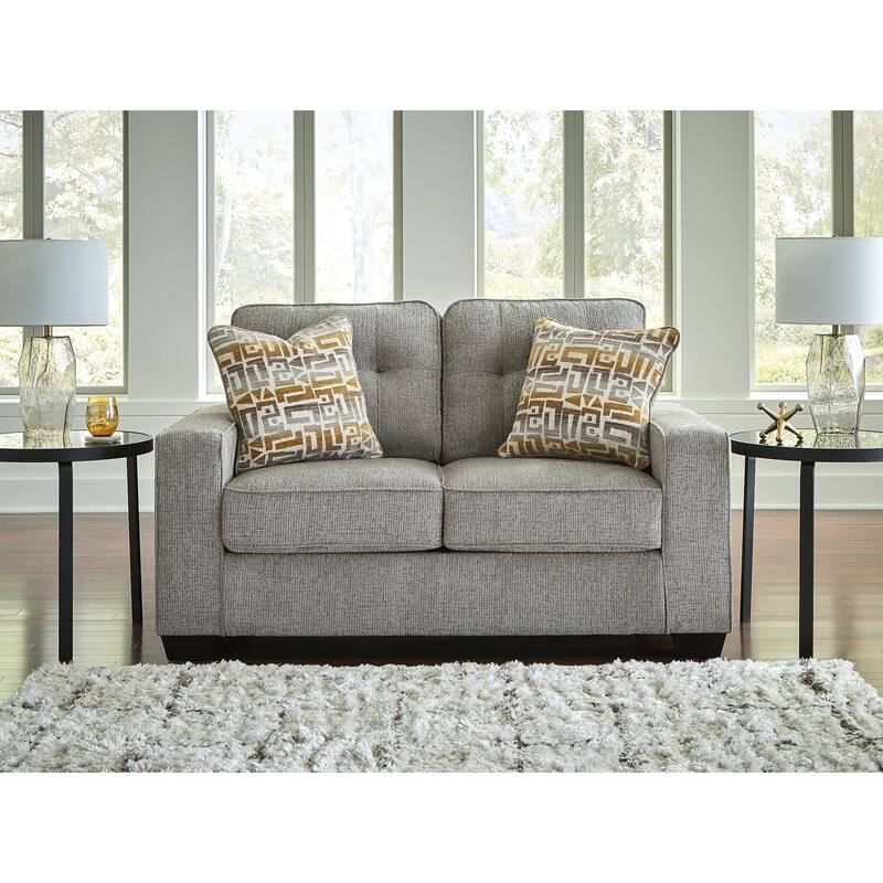 Signature Design by Ashley Fanciful Gray Loveseat - 63" W x 40" D x 38" H