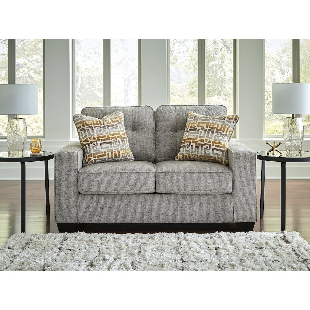 Signature Design by Ashley Fanciful Gray Loveseat - 63" W x 40" D x 38" H