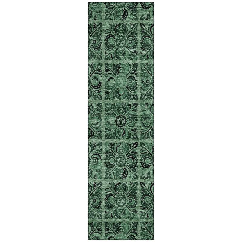 Machine Washable Indoor/ Outdoor Chantille Mosic Rug