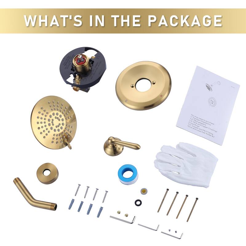 WOWOW Single Handle 5-Spray Shower Faucet with Valve