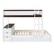 preview thumbnail 10 of 16, Full-Over-Full Bunk Bed with Twin size Trundle, Storage and Desk,with 2 USB and 2 three-holes Plugs