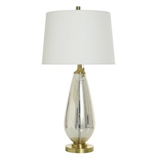 StyleCraft Christian - Metal & Glass Table Lamp - Silver Mercury Glass ...