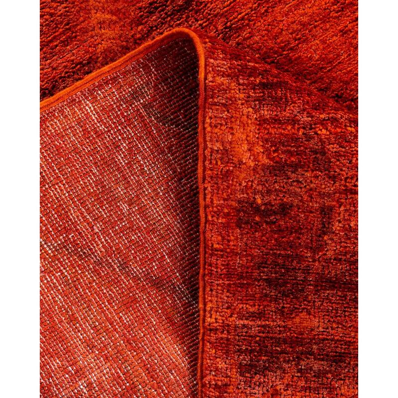 Vibrance, One-of-a-Kind Hand-Knotted Area Rug - Orange, 4' 0" x 6' 1" - 4' 0" x 6' 1"