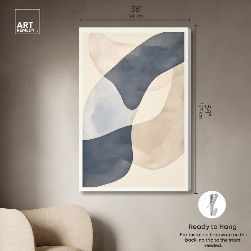 Organic Ovals Canvas by Art Remedy, Gallery Wrapped