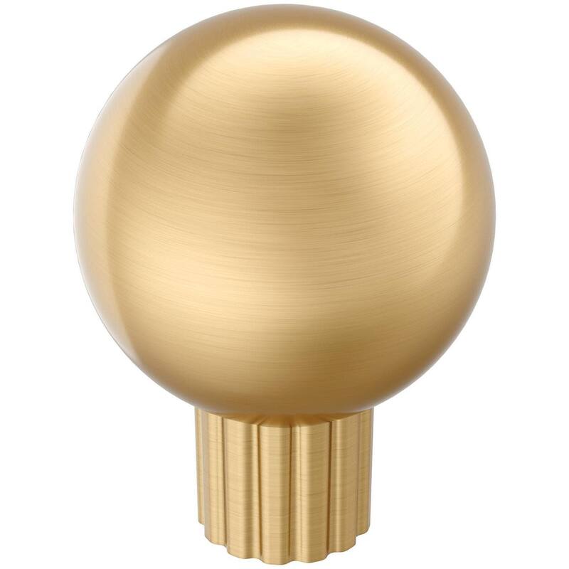 Amerock BP37700 Cowrie 1-1/8" Fluted Round Cabinet Knob - Champagne Bronze