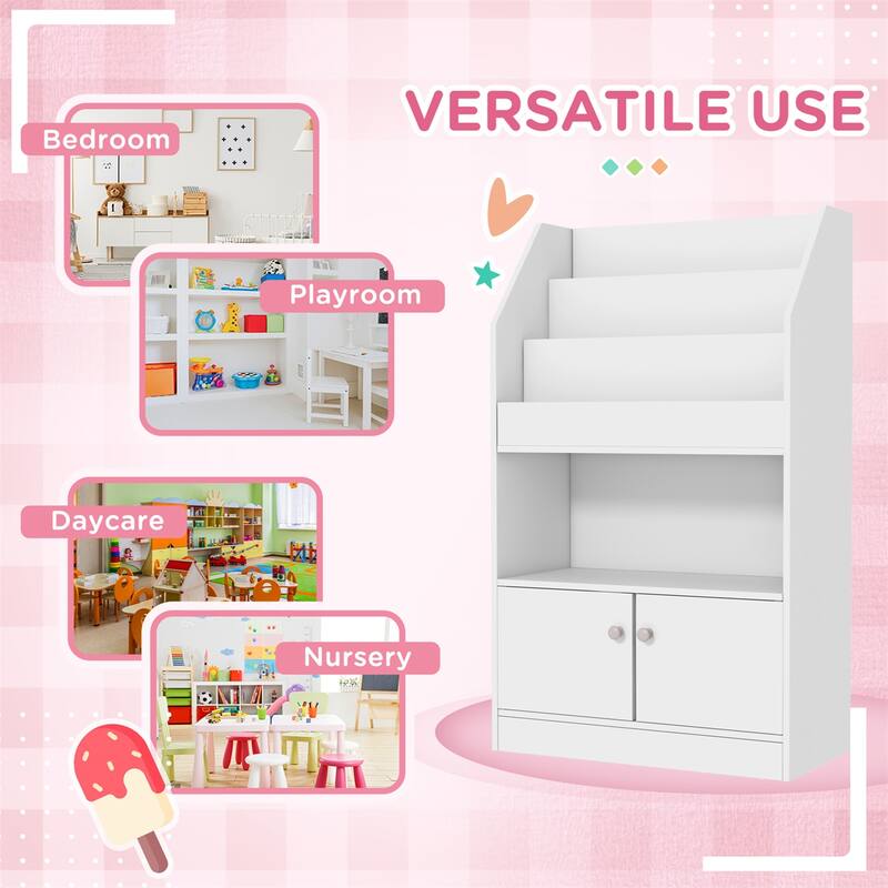 Toy Storage Cabinet, Kids Bookcase Children's Bookshelf for Kids Room
