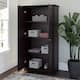 Cabot Espresso Oak Tall Storage Cabinet with Doors