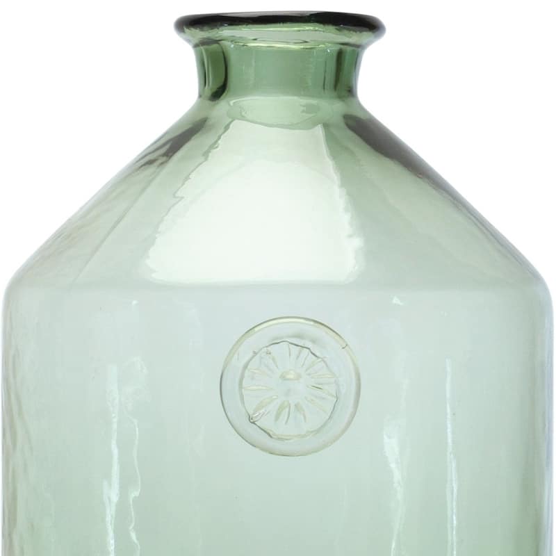 Sage Green Glass Table Vase for Living Room Display Decor