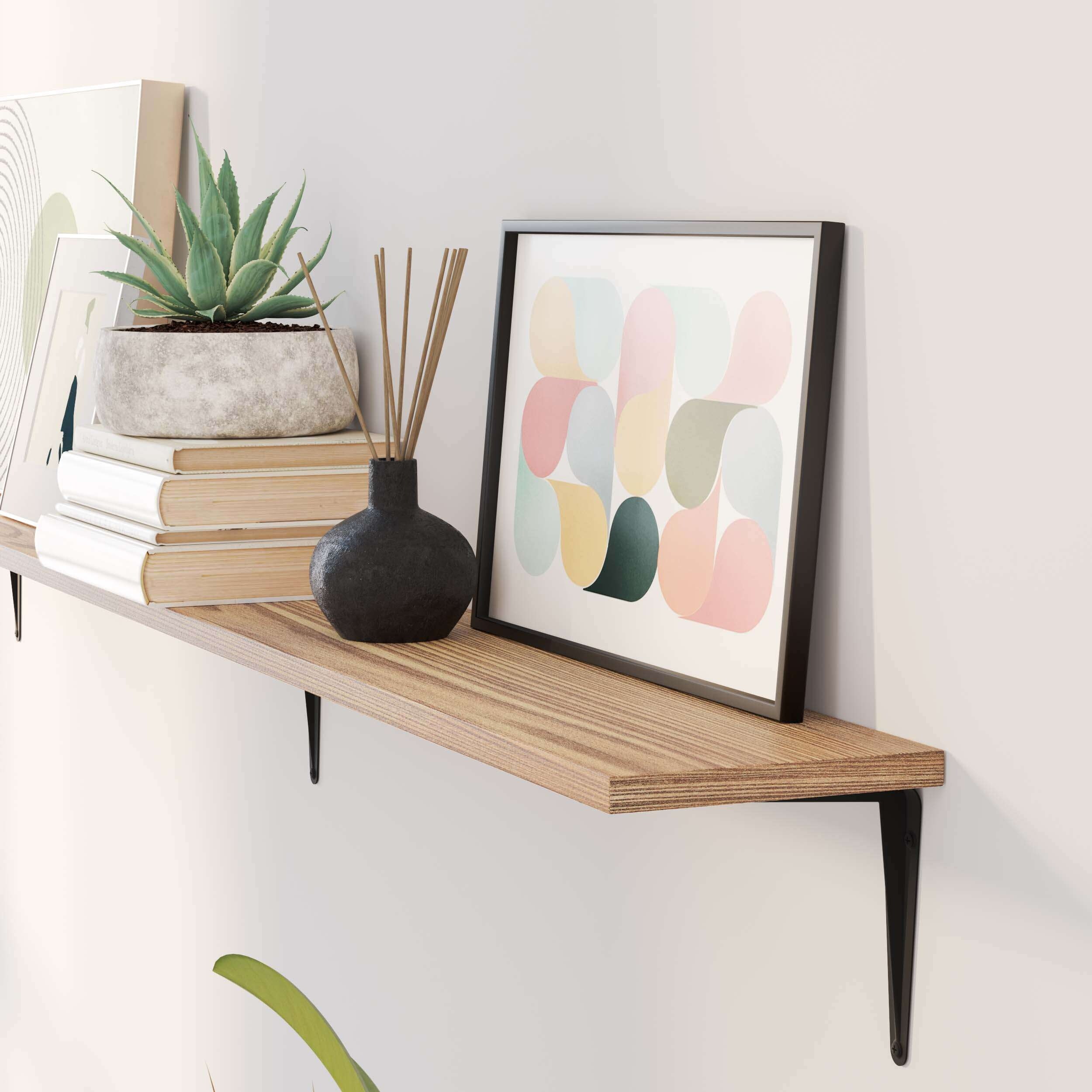 60 inch Floating Shelf Wooden Shelf for Wall Book Shelf Kitchen Shelf Living Room Shelves Burnt On Sale Bed Bath Beyond 40518703