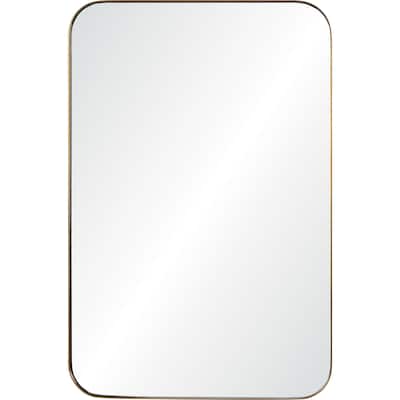 36" Bronze and Clear Rectangular Framed Wall Mirror
