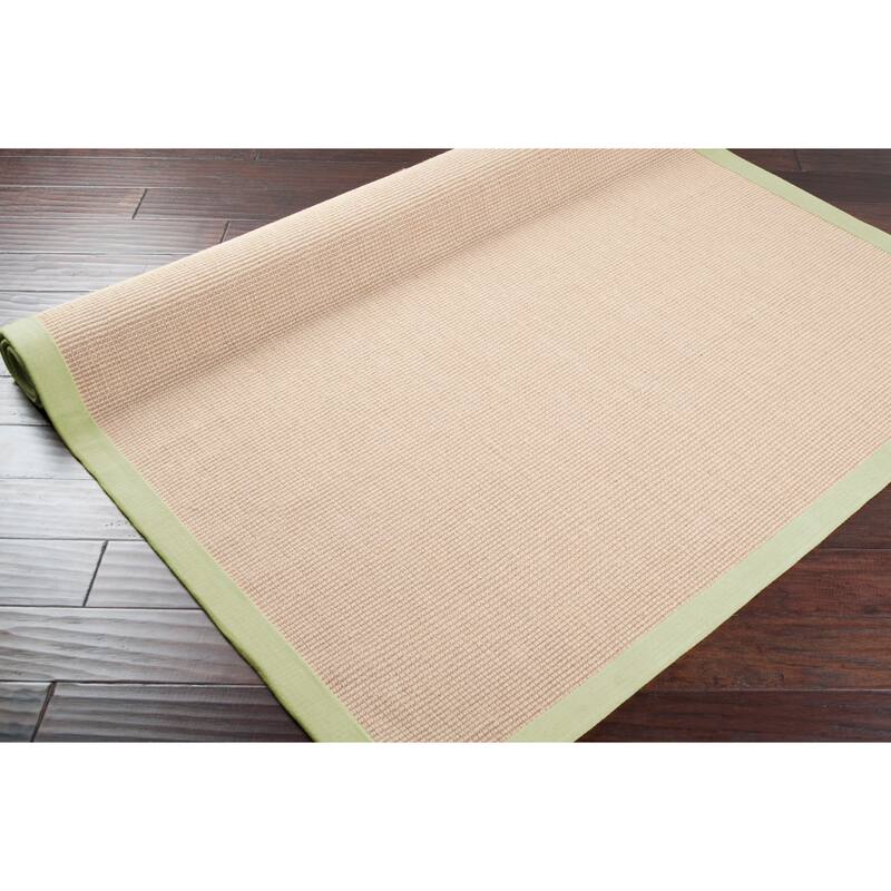 Handwoven Eco Natural Fiber Jute Cotton Bordered Casual Area Rug