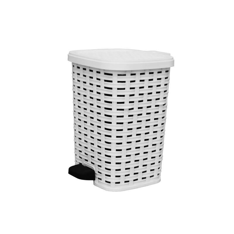 12 qt Wicker Step Trash Can