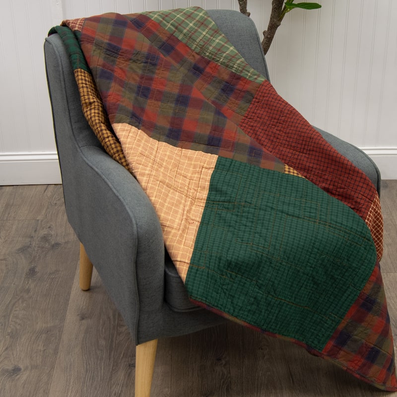 Donna Sharp Campfire Square Cotton Throw Blanket
