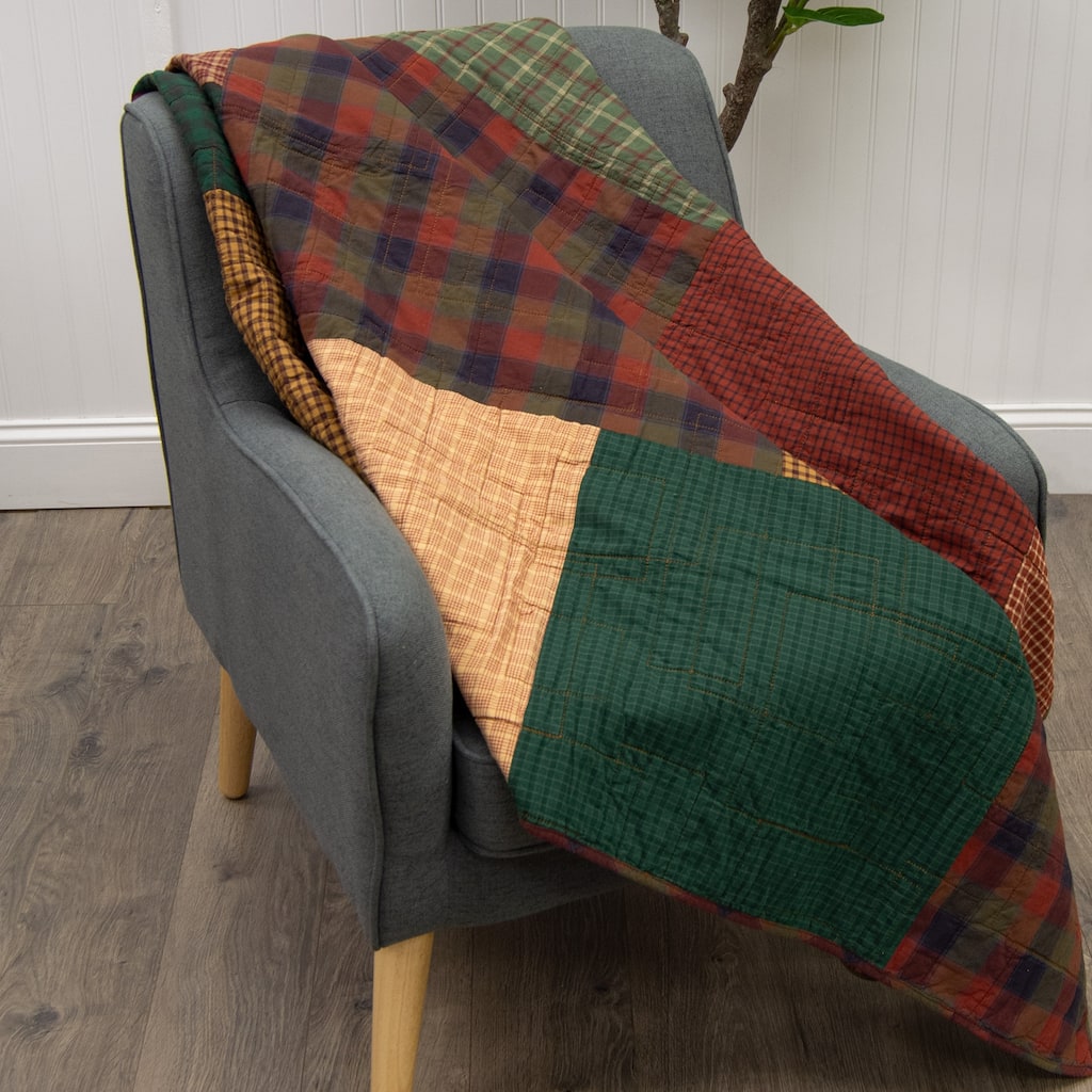 Donna Sharp Campfire Square Cotton Throw Blanket
