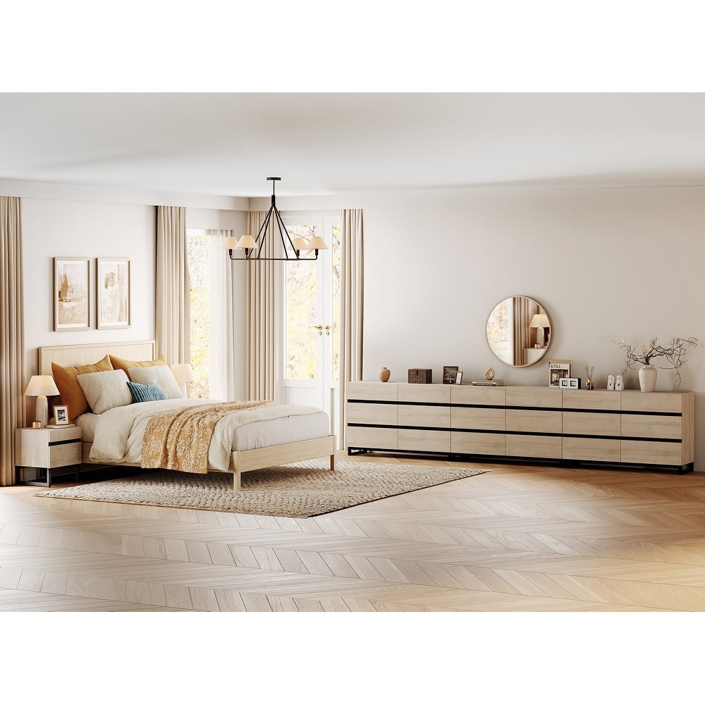 3-Piece Bedroom Furniture Set,Dresser & Chest With 18 Drawers for Bedroom, Bedroom Furniture Set