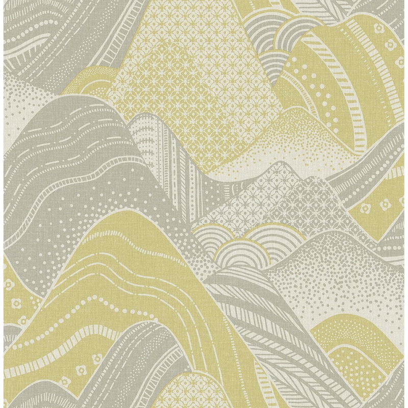 A-Street Prints Meru Chartreuse Mountain Wallpaper