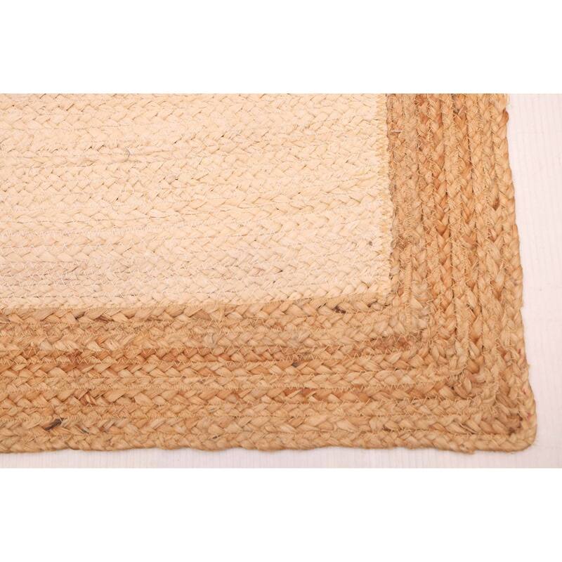 ECARPETGALLERY Flat-Weave Palas Denizli Ivory, Tan Jute Rug - 4'0 x 6'0