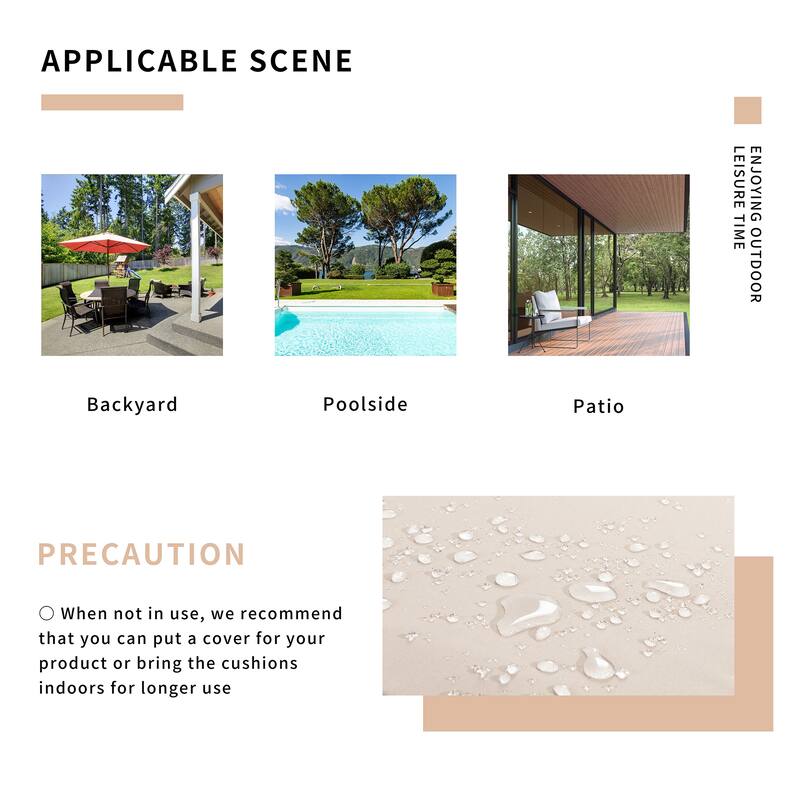 Futzca 5-Piece PE Wicker Outdoor Patio Furniture Set