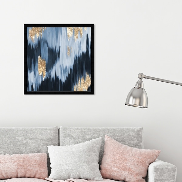 Oliver Gal 'Gold Blue Fall' Abstract Framed Wall Art Prints Paint - Blue, Blue. Opens flyout.