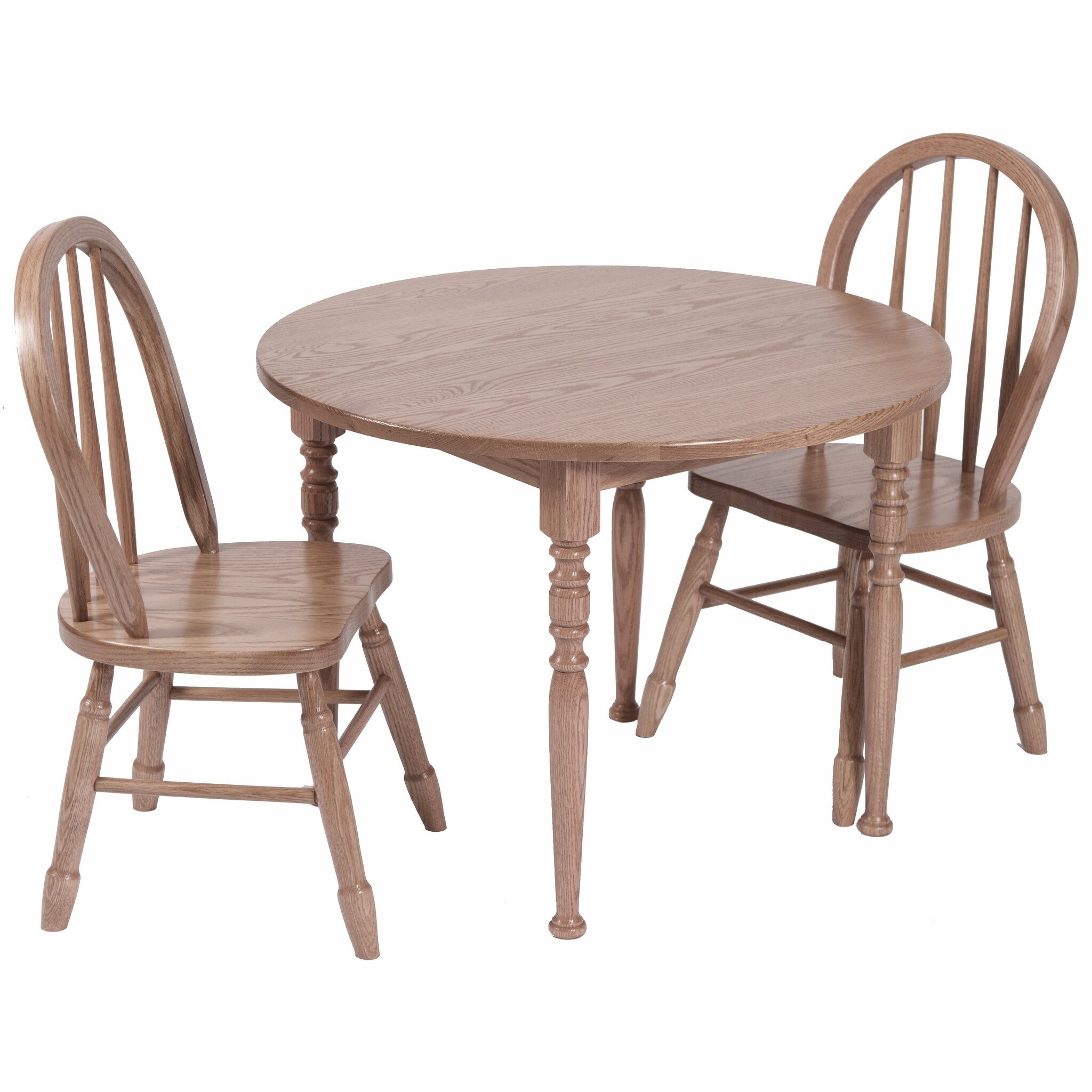 Oak childrens table hotsell and chair set