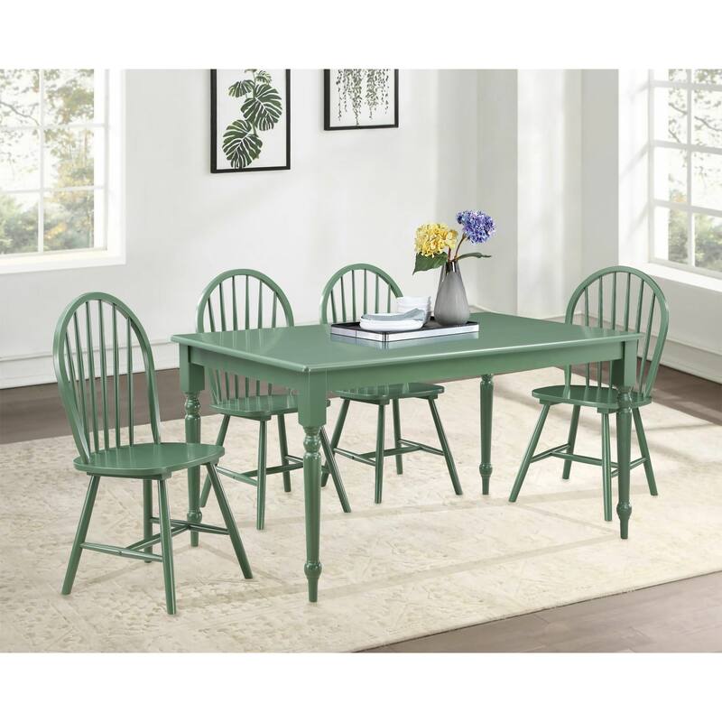 Carolina 5-Piece Dining Set - Equestrian Green