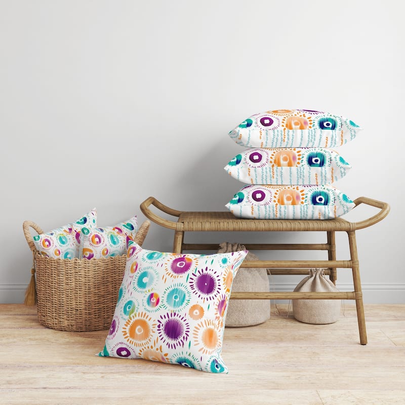 Tribal Tints Faux Suede Reversible Throw Pillow Multi