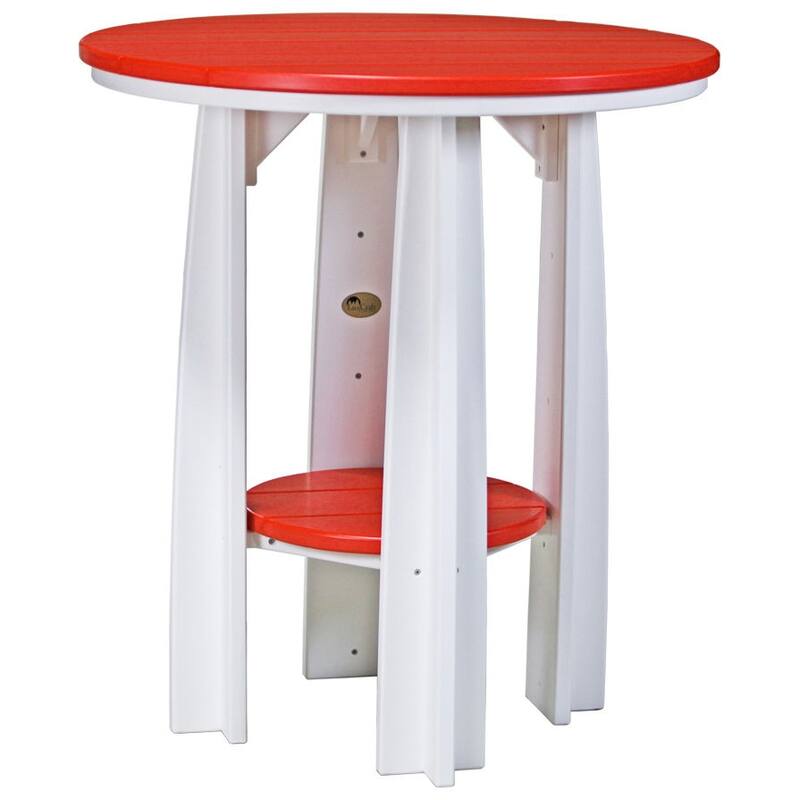Poly Lumber Balcony Table - Red & White