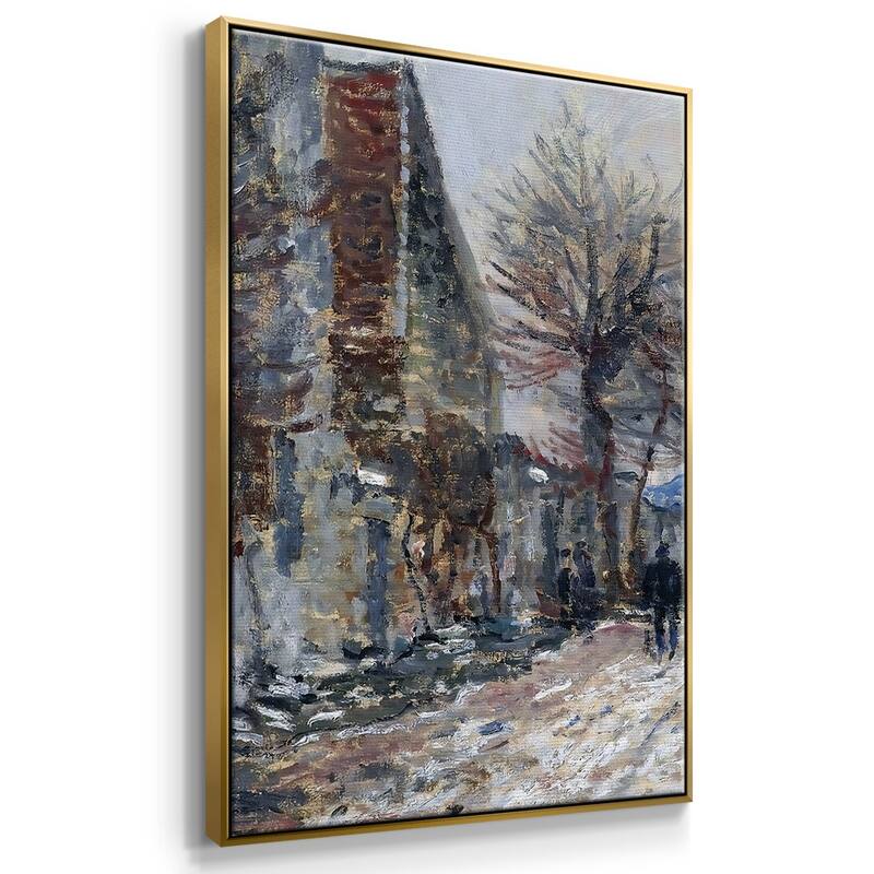 The Seine at Lavacourt, Effect of Snow, 1879 Multi Piece Framed