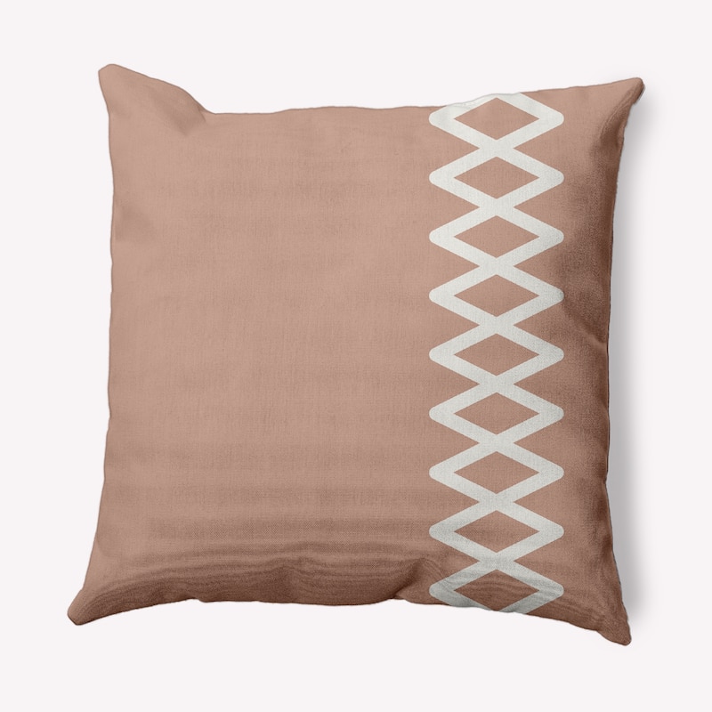 Zipper Stripe Nautical Decorative Indoor Pillow - 16" x 16" - Mauve