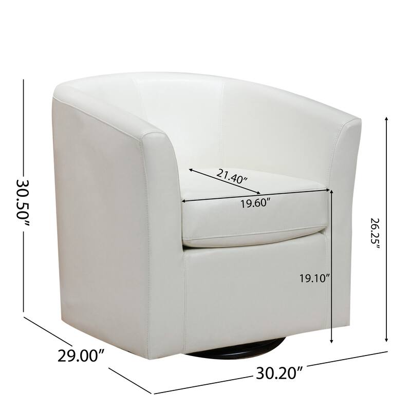 Daymian Swivel Club Chair by Christopher Knight Home