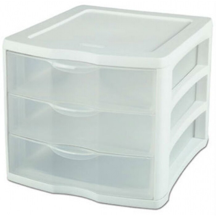 Shop Sterilite 17918004 3 Drawer Clearview Organizer With White