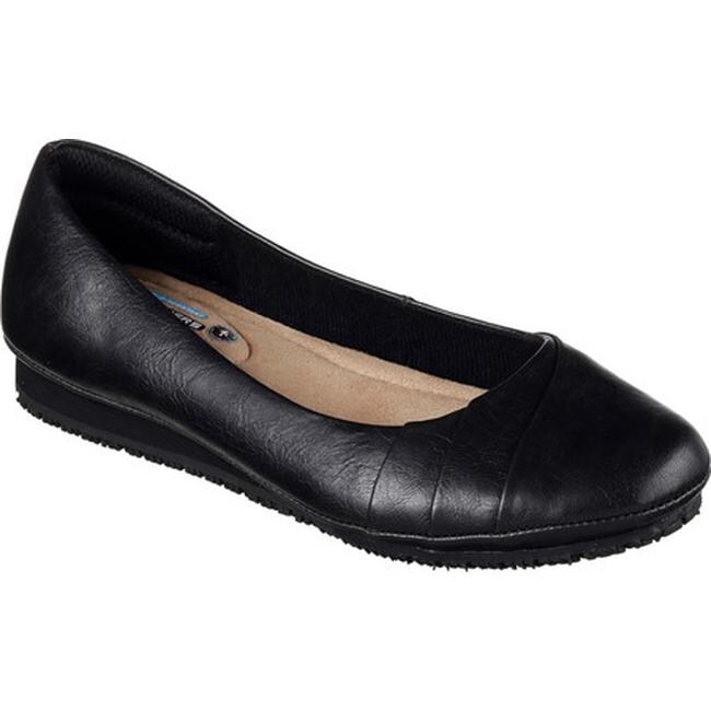 skechers black leather shoes womens