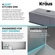 preview thumbnail 10 of 158, KRAUS Standart PRO Undermount Single Bowl Stainless Steel Kitchen Sink
