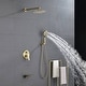 preview thumbnail 2 of 28, Wall Mount Tub Shower Faucet With Hand Shower Rainfall Shower System Set With Tub Spout Pressure Balance 10 Inch Shower Head Set