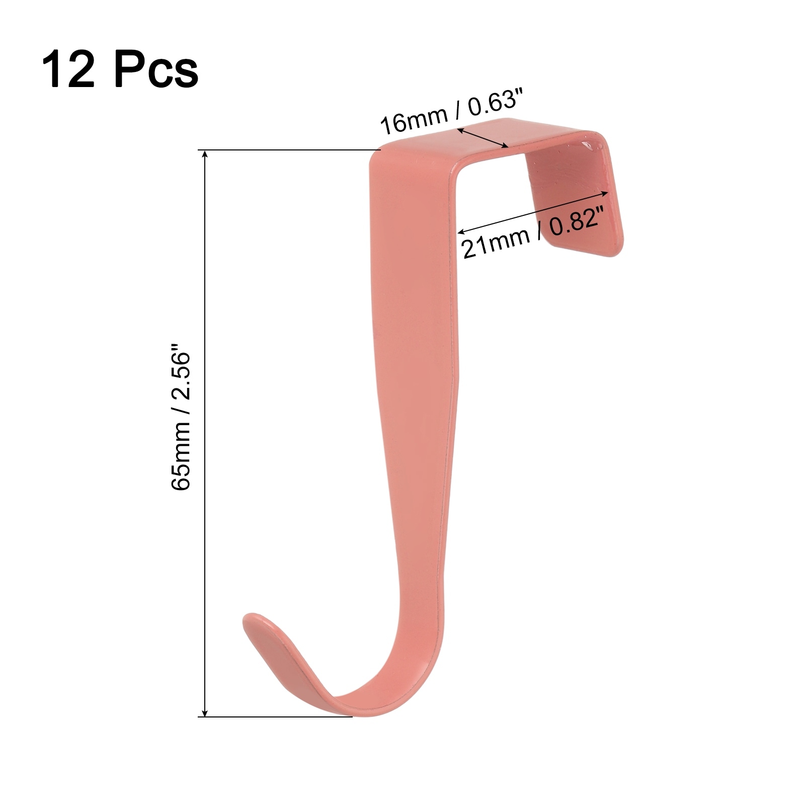 Over the Door Hook,Carbon Steel Cabinet Door Single Hooks, Metal Door Hanger for Home Kitchen Decoration, - 2.1cm*1.6cm*6.5cm