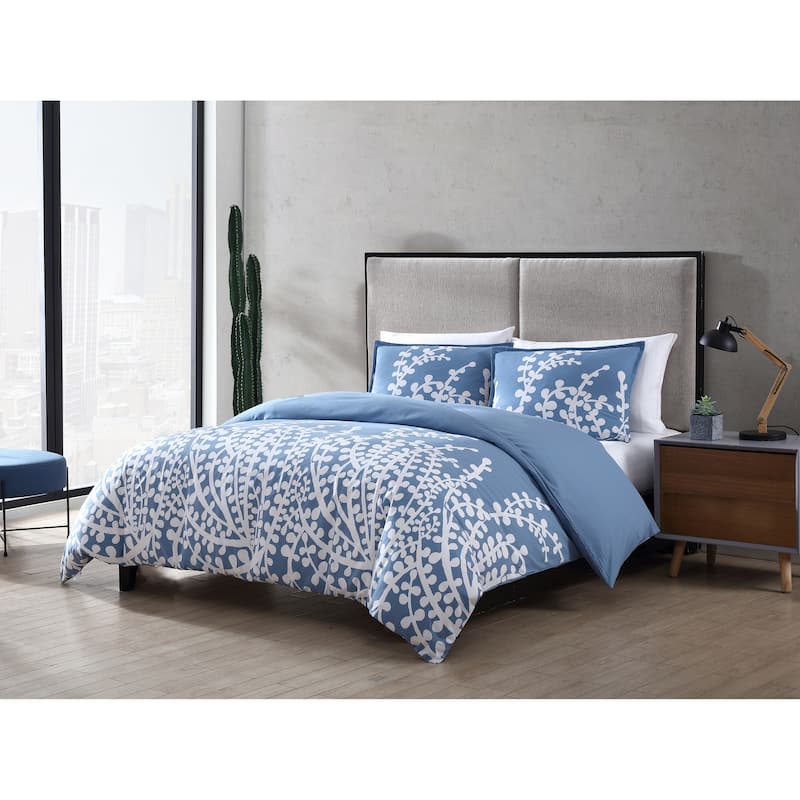 Copper Grove Crocus French Blue 3-piece Comforter Set