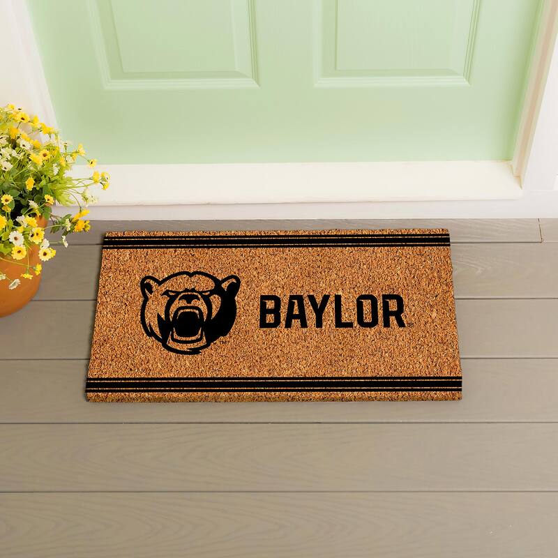 Baylor University Monochrome Indoor/Outdoor Coir Door Mat - 28" x 16"