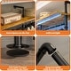 preview thumbnail 14 of 22, Industrial Pipe Clothing Rack, Reversible 118.3'' Garment Rack with LED Lights& Shelves for Walk-in Closet