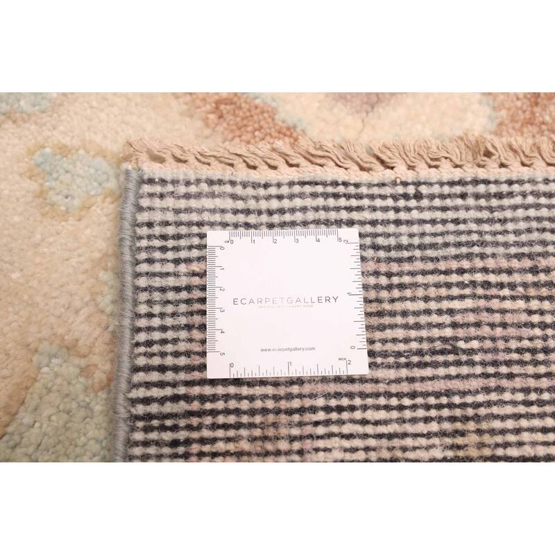 ECARPETGALLERY Hand-knotted Modern Oushak Light Blue Wool Rug - 9'0 x 12'0