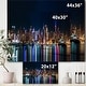 preview thumbnail 6 of 13, New York Midtown Night Panorama" Cityscape Wall Art on Canvas - Blue