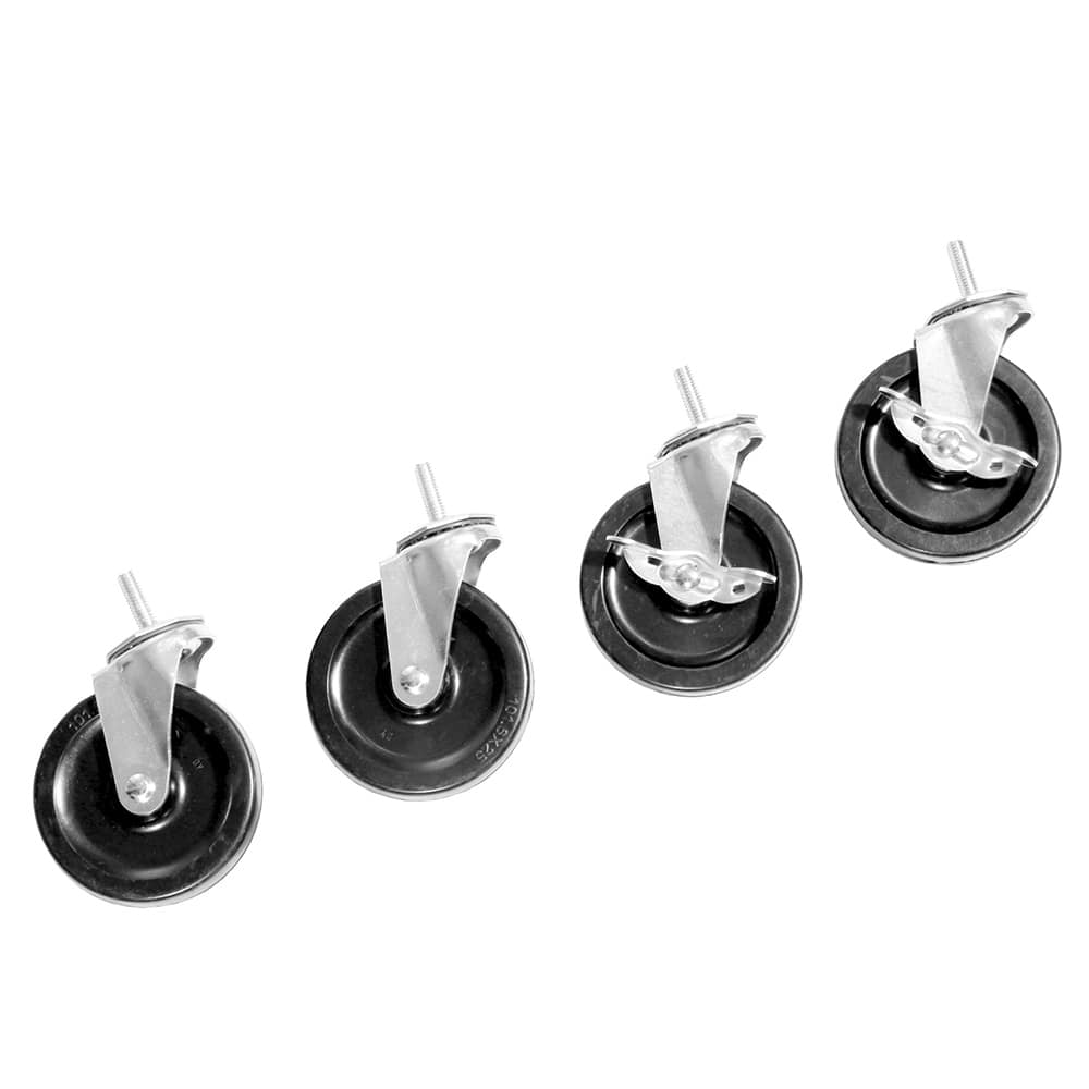 Seville Classics Steel Wire Shelving System Replacement Casters, 3" Diameter, Set of 4