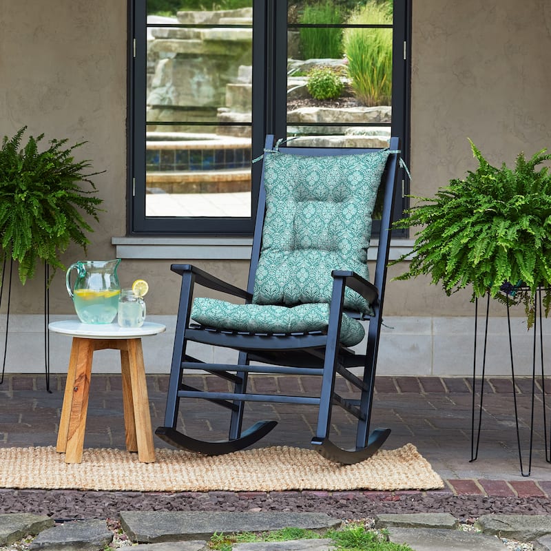 ARDEN Plush Indoor/Outdoor Rocking Chair Cushion Set