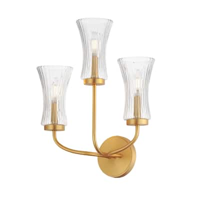 Maxim 16153CR Camelot 3 Light 19" Tall Wall Sconce