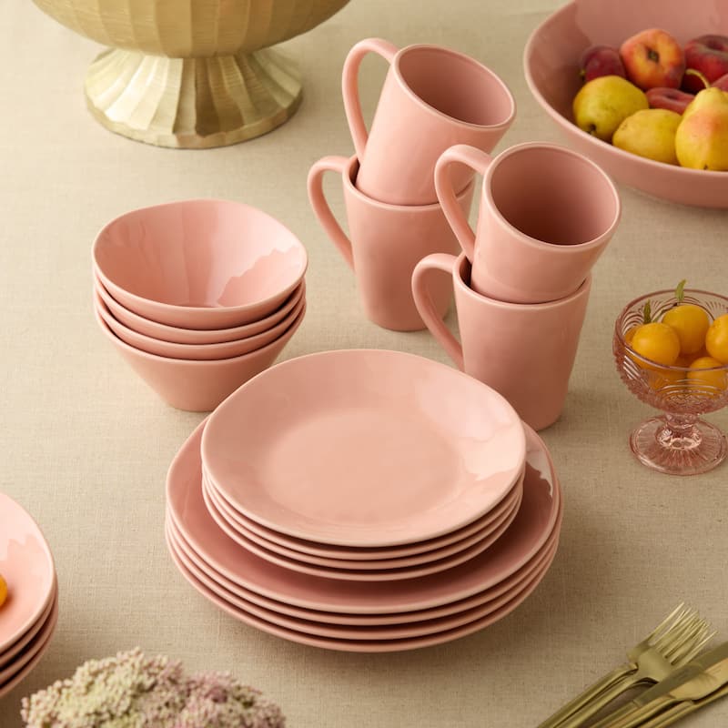 Certified International Desert Rose 9" Salad/Dessert Plates,Set of 4 - 9'' W x 9'' D x 1.25'' H