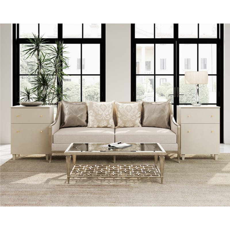 Large End Table with Drawer and Door for Living Room
